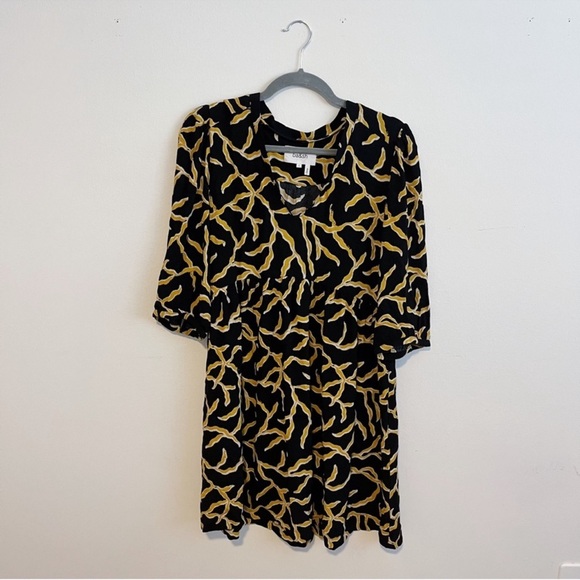 ba&sh Constance Vines Long Sleeve Minidress shapeless flowy bohemian effortless - Picture 6 of 13